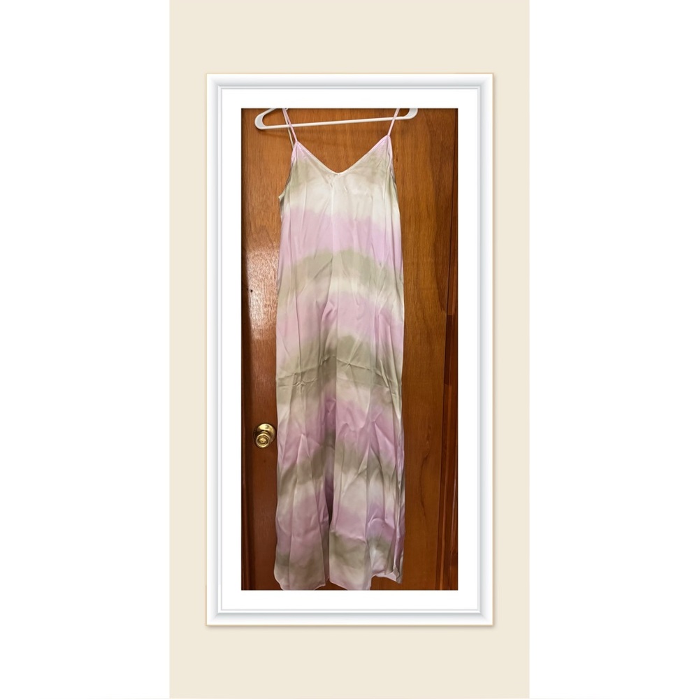 ATM Anthony Thomas Melillo Purple and Green Maxi Pencil Skirt